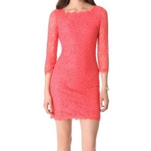 Diane von Furstenberg Zarita Coral Lace Dress